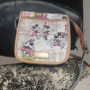 Disney Crossbody Bag - White and Tan with Mickey Design